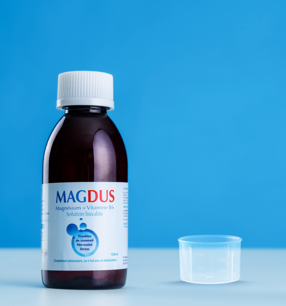 MAGDUS Sirop Magnesium + Vitamine b6 + Extrait de Melisse